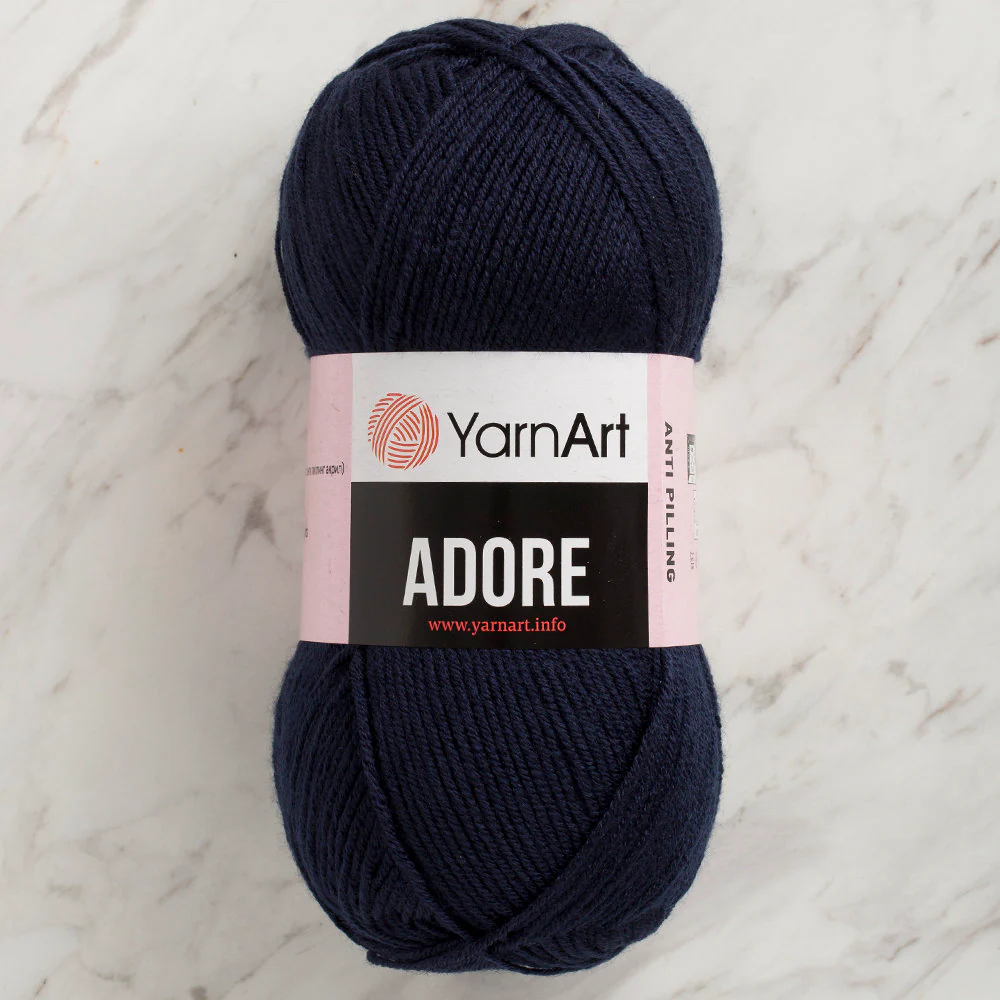 YarnArt Adore Anti-Pilling Yarn, Navy - 351