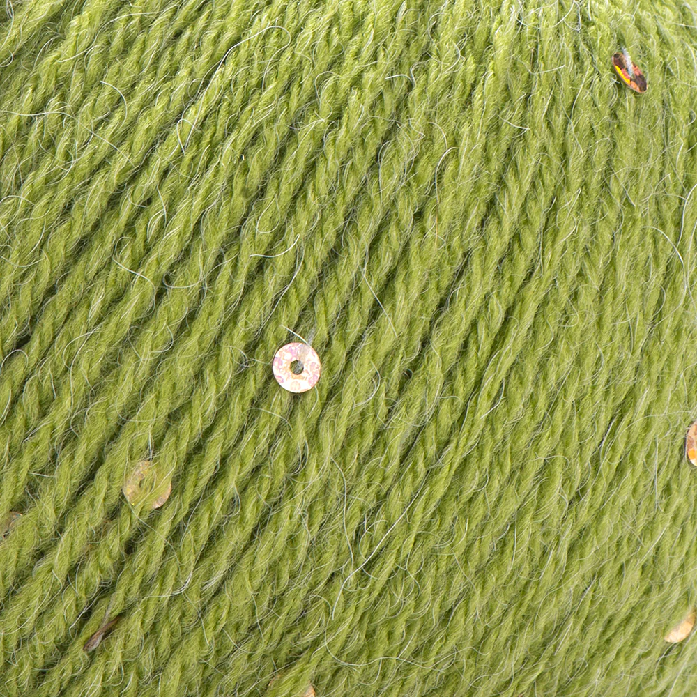 YarnArt Alpaca Gold Paillettes Hand Knitting Yarn , Green - 9310 - Image 2