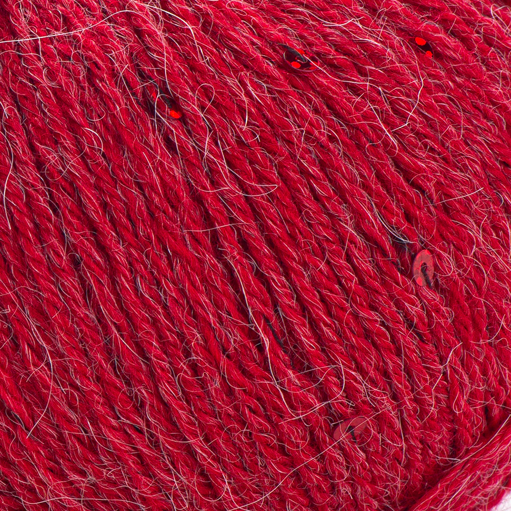 YarnArt Alpaca Gold Paillettes Hand Knitting Yarn , Red - 9307 - Image 2