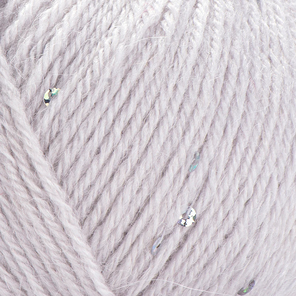 YarnArt Alpaca Gold Paillettes Hand Knitting Yarn , White - 9303 - Image 2