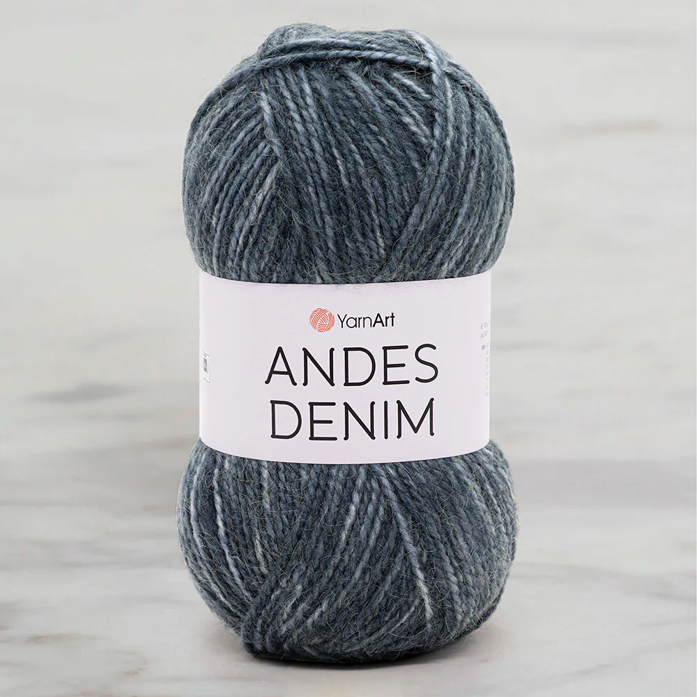 Yarnart Andes Denim Hand Knitting Yarn , Gray - 5102