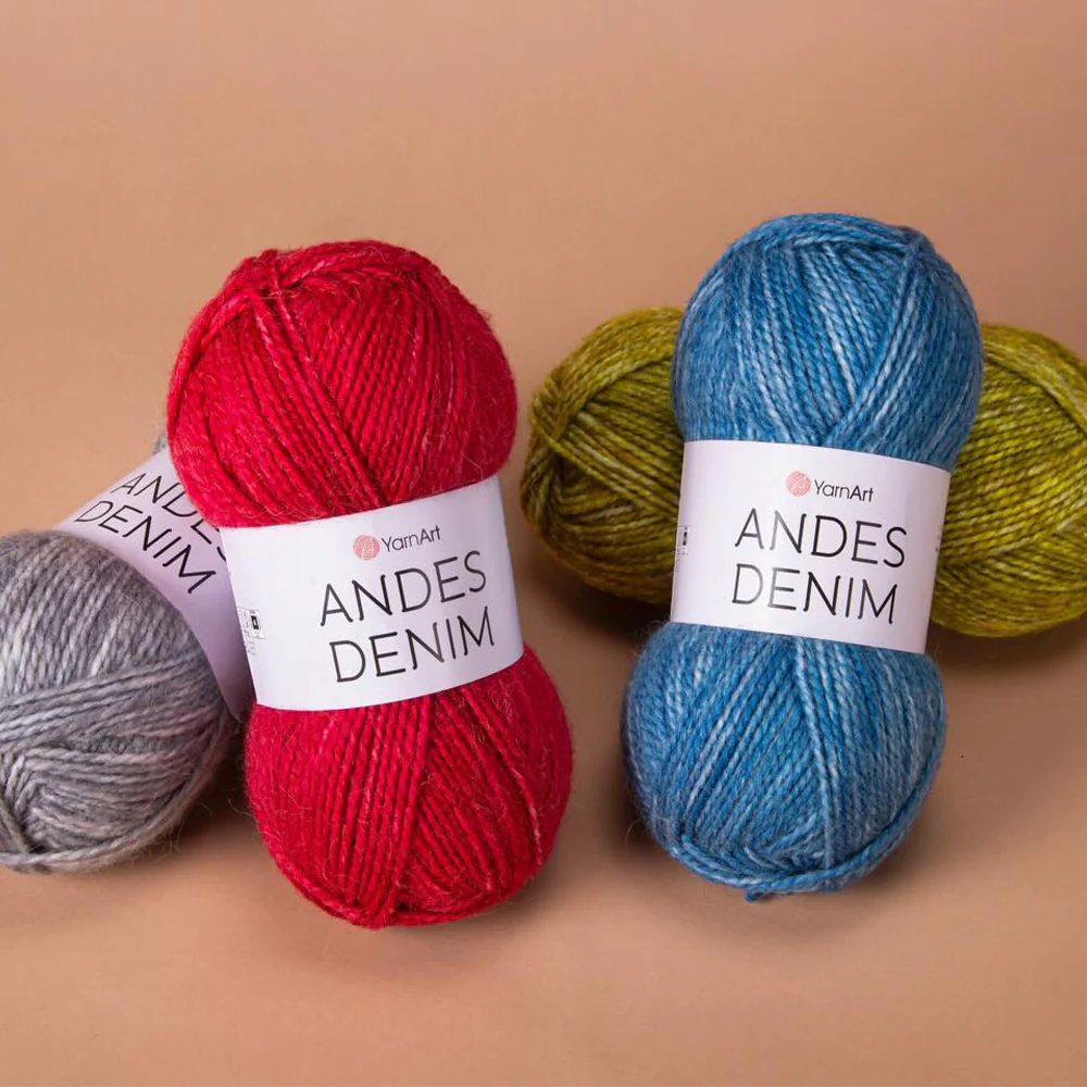 Yarnart Andes Denim Hand Knitting Yarn , Gray - 5102 - Image 4