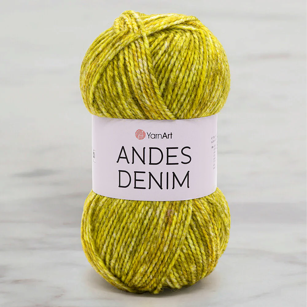 Yarnart Andes Denim Hand Knitting Yarn , Green - 5110