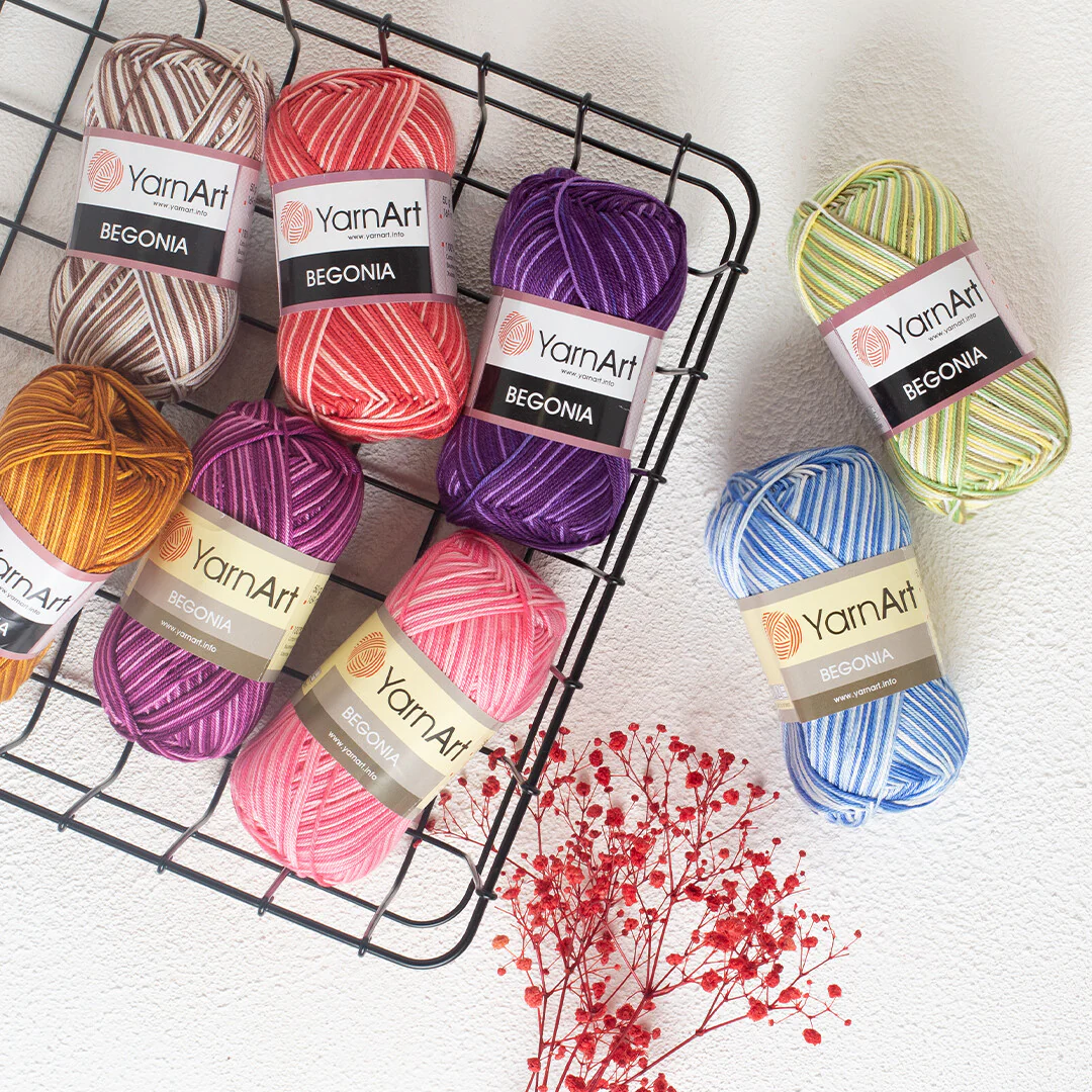 YarnArt Begonia Melange 50gr Knitting Yarn, Variegated - 3193 - Image 3