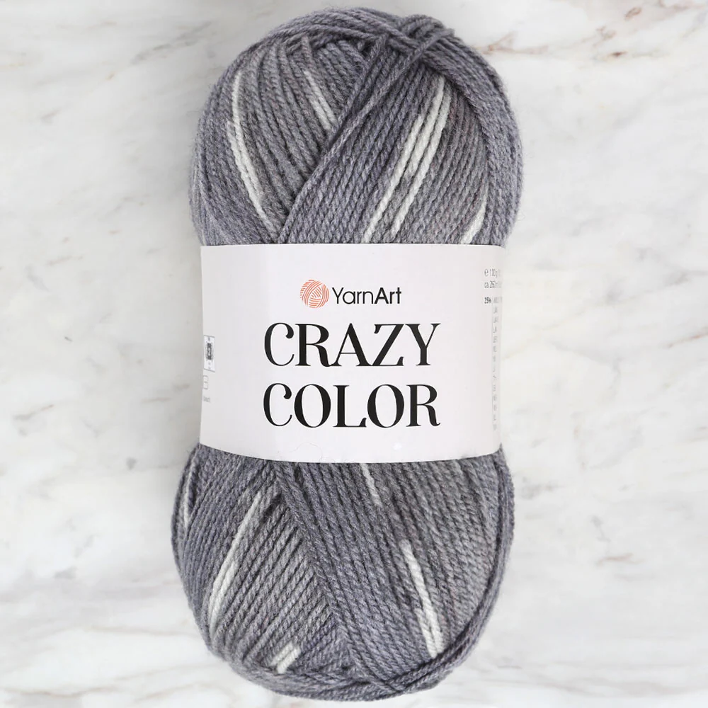 YarnArt Crazy Color Knitting Yarn, Variegated - 652