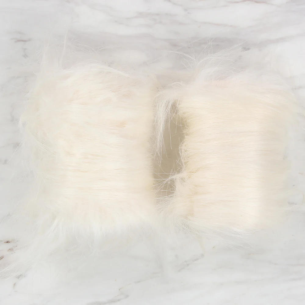 Yarnart Cuffs - Faux Fur Cuff Cream - F505 - Image 2