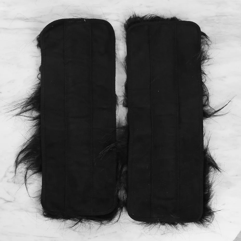 Yarnart Cuffs - Faux Fur Cuffs Black - F505 - Image 4