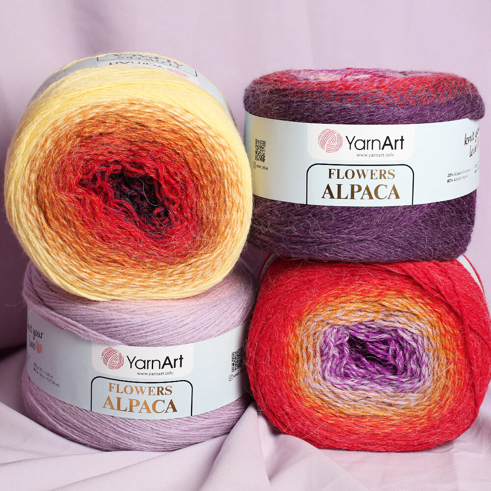 Yarnart Flowers Alpaca 250 Gr Knitting Yarn, Variegated - 429 - Image 4