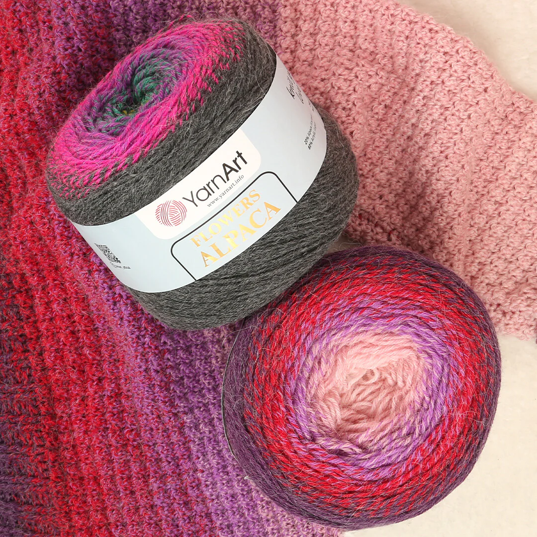 Yarnart Flowers Alpaca 250 Gr Knitting Yarn, Variegated - 430 - Image 5