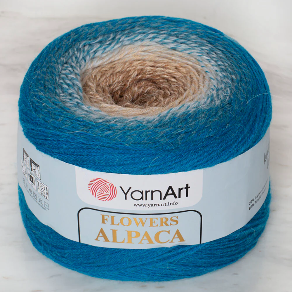 Yarnart Flowers Alpaca 250 Gr Knitting Yarn, Variegated - 431