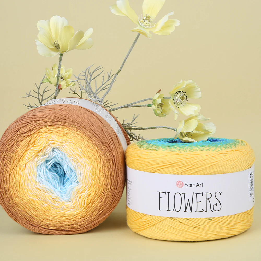 YarnArt Flowers Cotton Gradient Yarn - 304 - Image 4