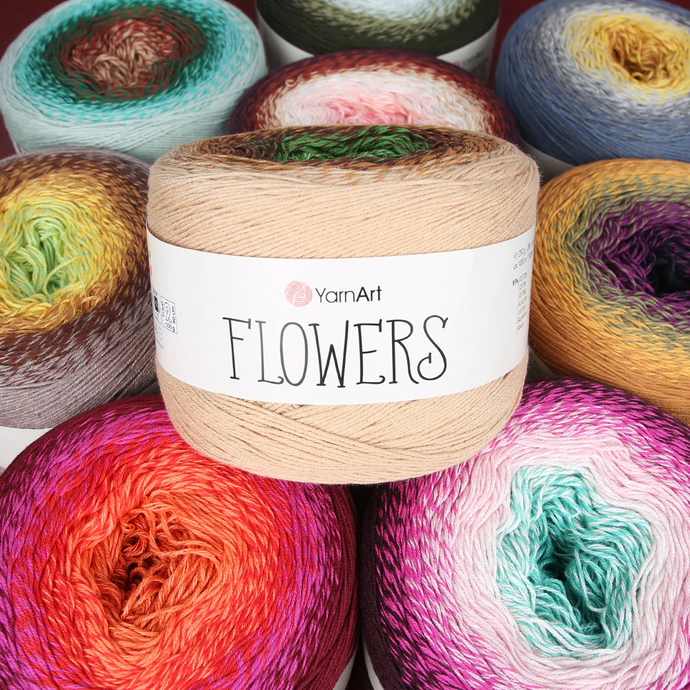 YarnArt Flowers Cotton Gradient Yarn - 306 - Image 3