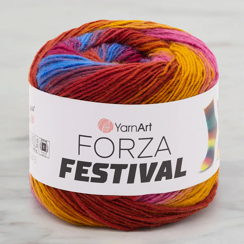 Yarnart Forza Festival Variegated Hand Knitting Yarn - 2906