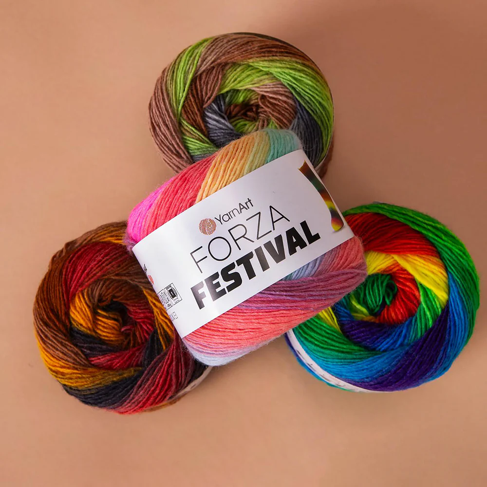 Yarnart Forza Festival Variegated Hand Knitting Yarn - 2906 - Image 3