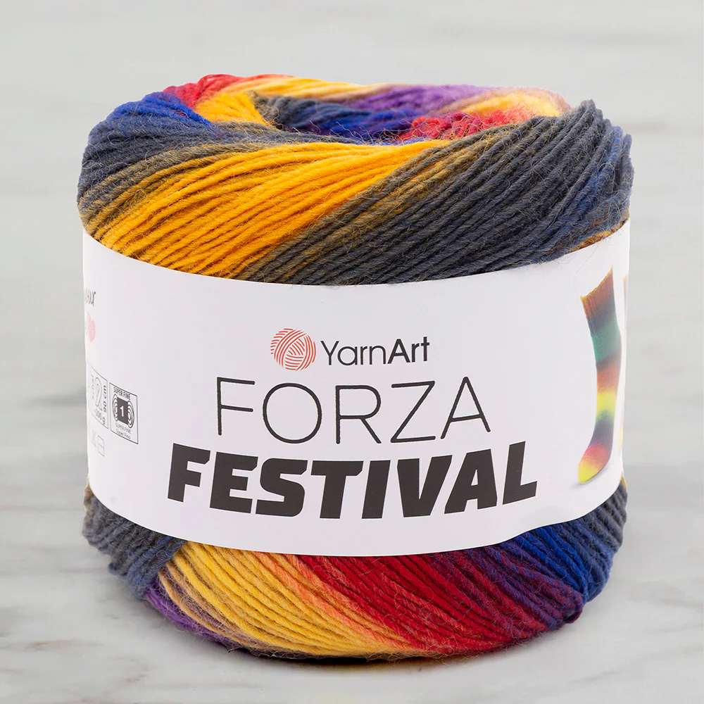 Yarnart Forza Festival Variegated Hand Knitting Yarn - 2909