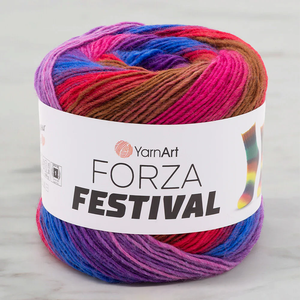Yarnart Forza Festival Variegated Hand Knitting Yarn - 2911