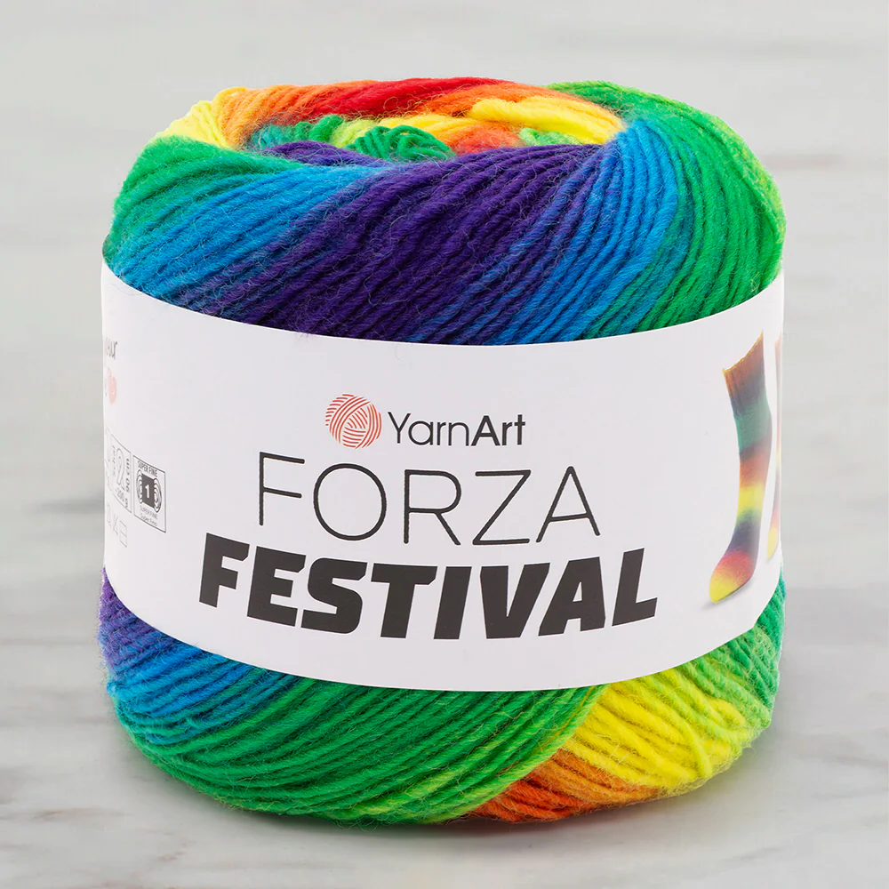 Yarnart Forza Festival Variegated Hand Knitting Yarn - 2914