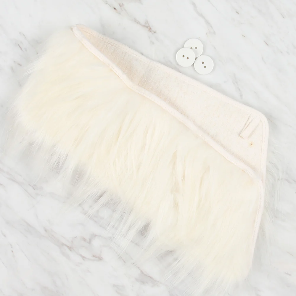 Yarnart Full Roll - Faux Fur Collar Cream - F504 - Image 2