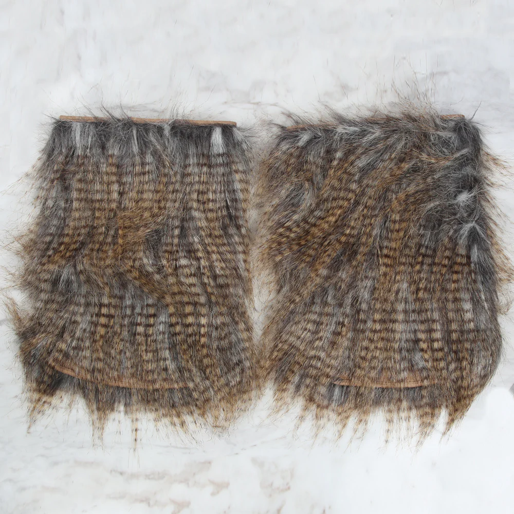 Yarnart Leg Warmer Faux Fur Leggings Beige - F506 - Image 3