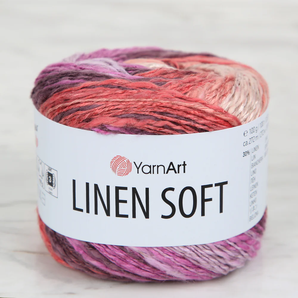 YarnArt Linen Soft Hand Knitting Yarn ,Variegated  7413