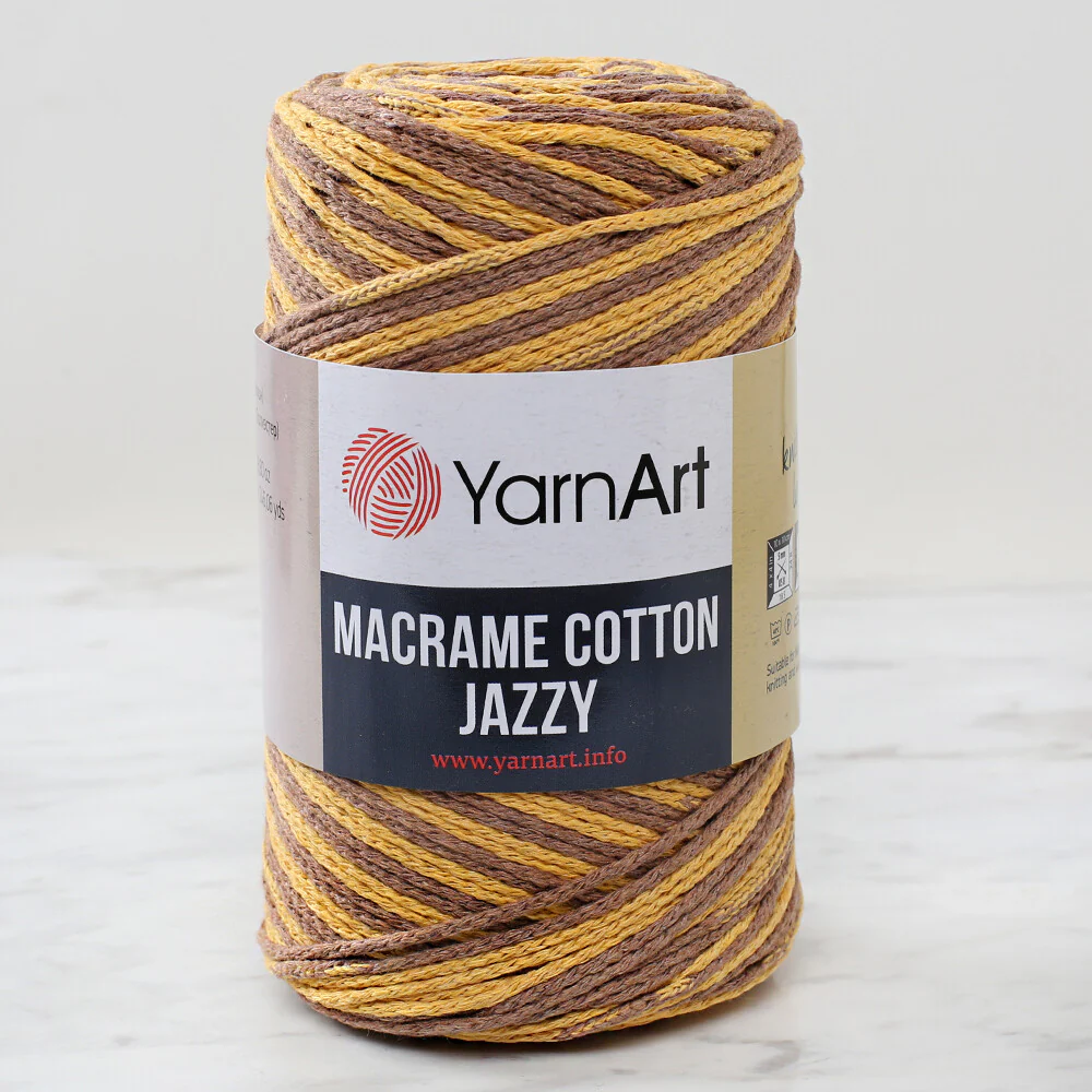 YarnArt Macrame Cotton Jazz Yarn, Variegated - 1214