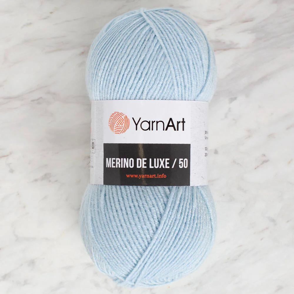 Yarnart Merino de Luxe / 50 Yarn, Baby Blue - 215-A
