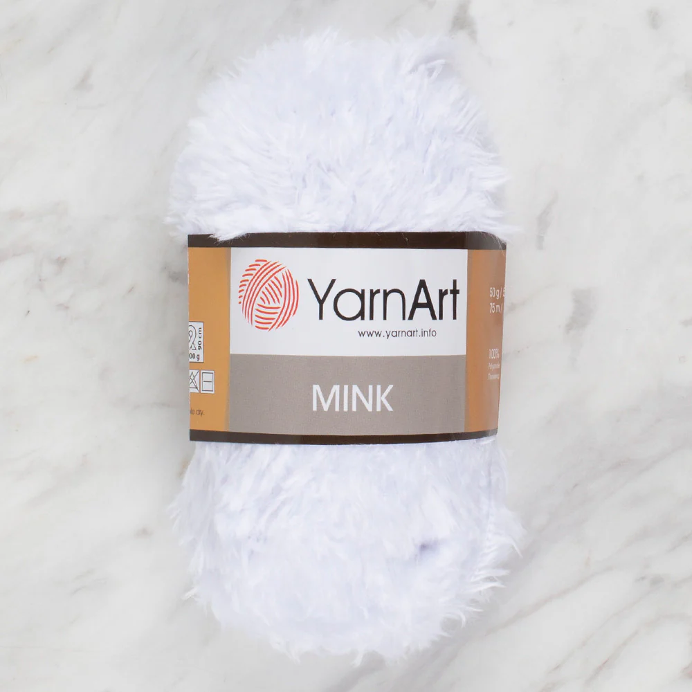 Yarnart Mink 50gr Fluffy Yarn, Reseda Green - 345