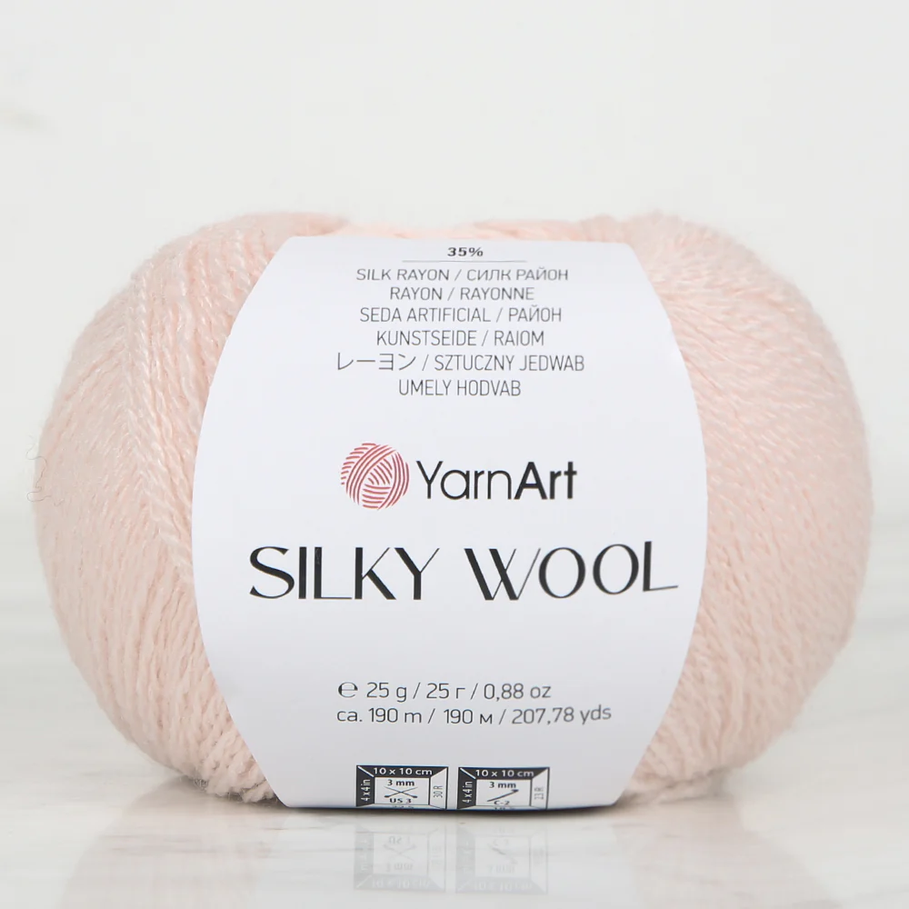 YarnArt SILKY WOOL Hand Knitting Yarn, Skin Colour - 341