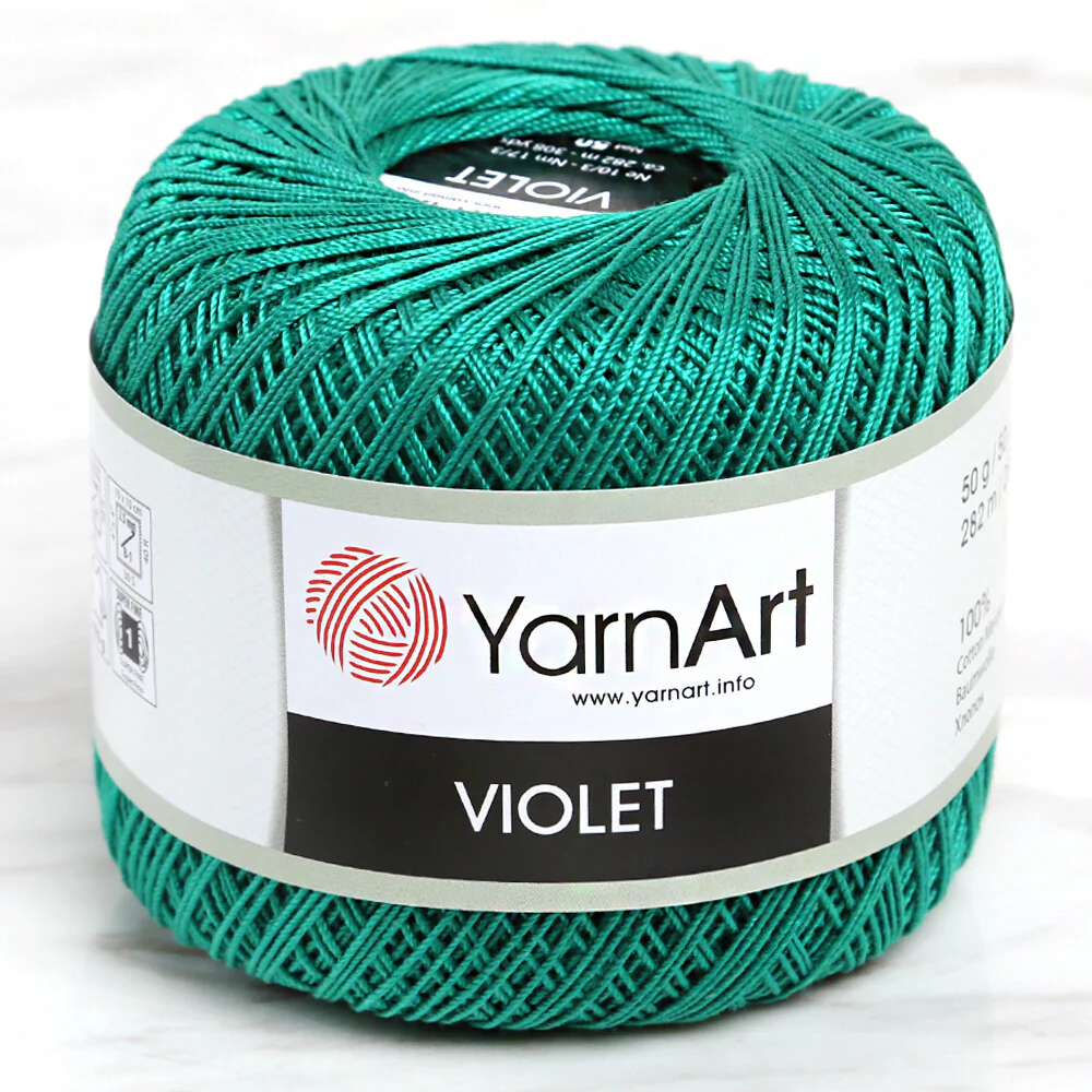 YarnArt Violet Yarn, Green - 6334