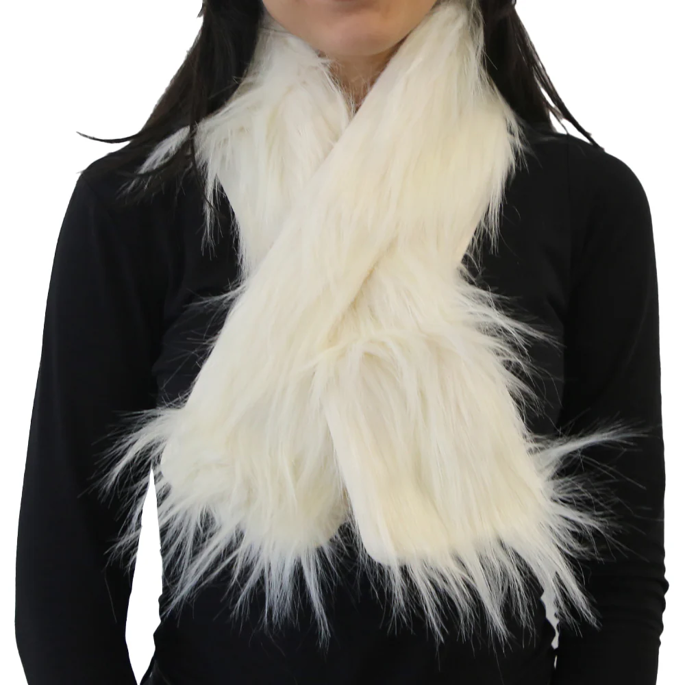 Yarnart X - Scarf Faux Fur Shawl Cream - F502